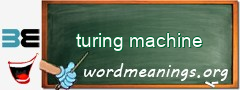 WordMeaning blackboard for turing machine